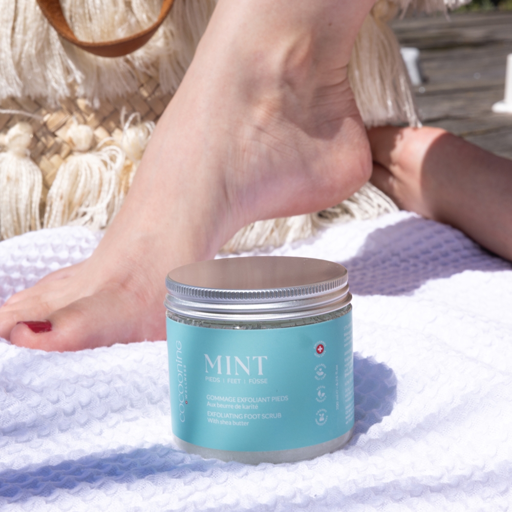 Exfoliating foot scrub