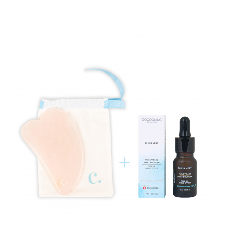 Duo Gua Sha + Elixir vert Deluxe Duo Gua Sha + Elixir vert Deluxe